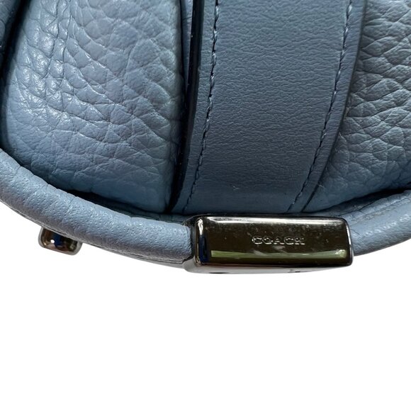 Coach NWOT Swagger Top Handle Crossbody Pebbled Leather Cloud Blue - Picture 15 of 16